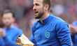 Harry Kane of England poses with their Golden Boot trophy during UEFA EURO 2024 qualifier...