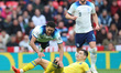 Jude Bellingham (Borussia Dortmund)of England gets tackled by Taras Stepanenko(Shakhtar Do...