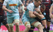 Alex Dombrandt of Harlequins during the Gallagher Premiership Rugby rugby match between Sa...
