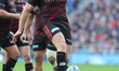 Owen Farrell of Saracens  during the Gallagher Premiership Rugby rugby match between Sarac...