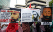 INDONESIA, JAKARTA, JAN-04: Demonstrators protested at the Embassy of Saudi Arabia in Jaka...