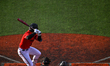Louisville outfielder, JT Benson, is seen at bat during a college baseball game between th...