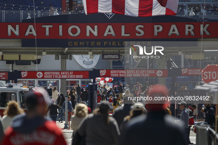 Fans Arrive For Washington Nationals Opening Day