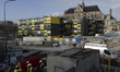 A construction site of a new heart of Paris, with the Oasis of Calm - a new public garden,...