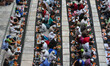 People are seen waiting to break their fast for the day which is know as Iftar , during Ra...