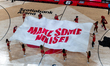 TORONTO, ON, CANADA - March 22, 2023: Make some noise bunner  during the Toronto Raptors v...