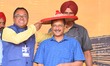 AAP convener and Delhi Chief Minister Arvind Kejriwal being presented an Assamese japi as...