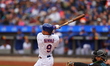 New York Mets Brandon Nimmo (9) bats during the first inning of a baseball game against th...
