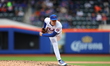 New York Mets starting pitcher Brooks Raley (25) throws during the eighth inning of a base...