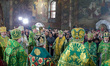 KYIV, UKRAINE - APRIL 9, 2023 - The divine liturgy takes place at the Refectory Church of...