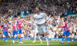 Patrick Bamford of Leeds United celebrates making it 1-0 during the Premier League match b...