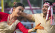 Young men and women in traditional attire perform Bihu  dance, as they celebrates Rongali...