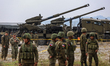 Filipino soldiers prepare for shelling during a combined field artillery live fire exercis...