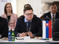 Defence Policy Director Vaidotas Urbelis of Lithuania is seen at the Bucharest Nine group meeting in Warsaw, Poland on 26 April, 2023. The B...