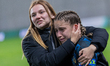 Petra Tuza of Puskas Akademia FC crays aftre the match at Simple Hungarian Women CUP Final...