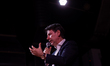 Giuseppe Conte during the municipal elections campaign in Brescia, Italy, on April 27, 202...