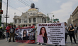 Street vendors in Mexico City block the Eje Central Lazaro Cardenas at the height of Juare...