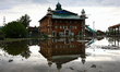 Reflection of a mosque (Masjid) is seen after rainfall in Sopore District Baramulla Jammu...